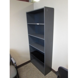 Grey 72 in. 5 Shelf Book Case w Adjustable Shelves